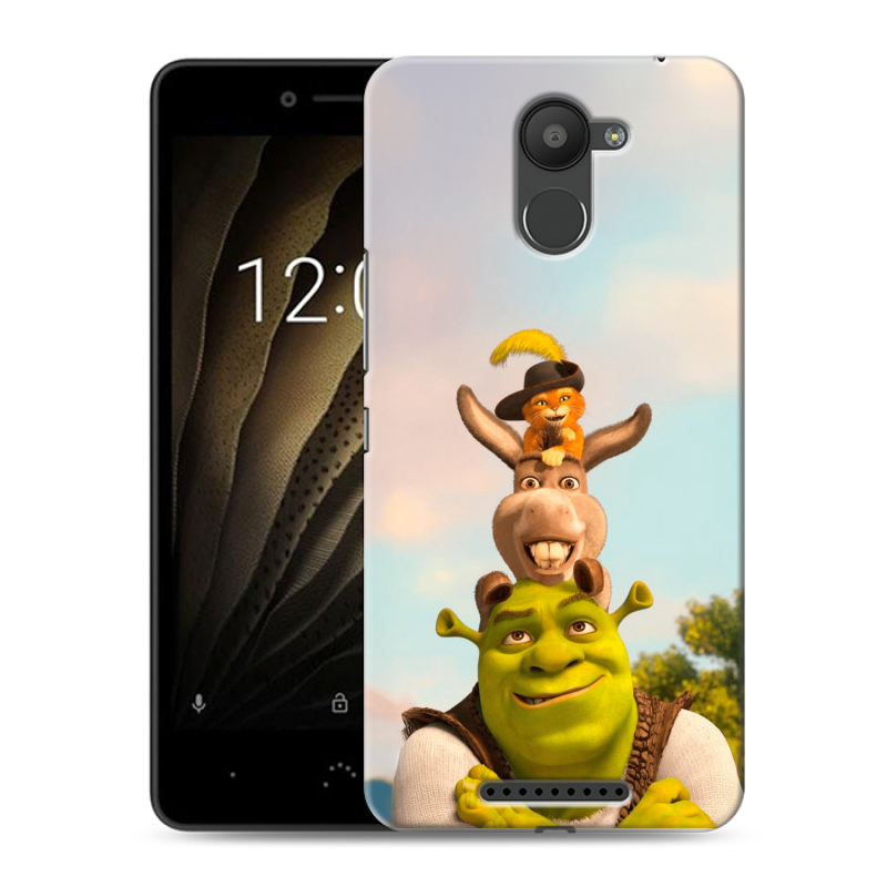 Силиконовый чехол на BQ Aquaris U с принтом Шрек Shrek Силиконовый чехол на BQ Aquaris U с принтом Шрек Shrek