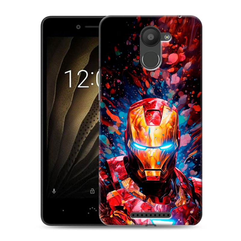 Силиконовый чехол на BQ Aquaris U с принтом Железный человек Ironman Силиконовый чехол на BQ Aquaris U с принтом Железный человек Ironman
