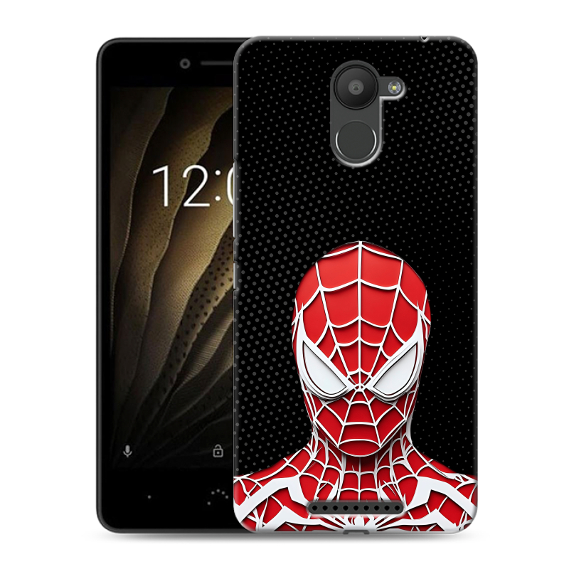 Силиконовый чехол на BQ Aquaris U с принтом человек паук spiderman Силиконовый чехол на BQ Aquaris U с принтом человек паук spiderman