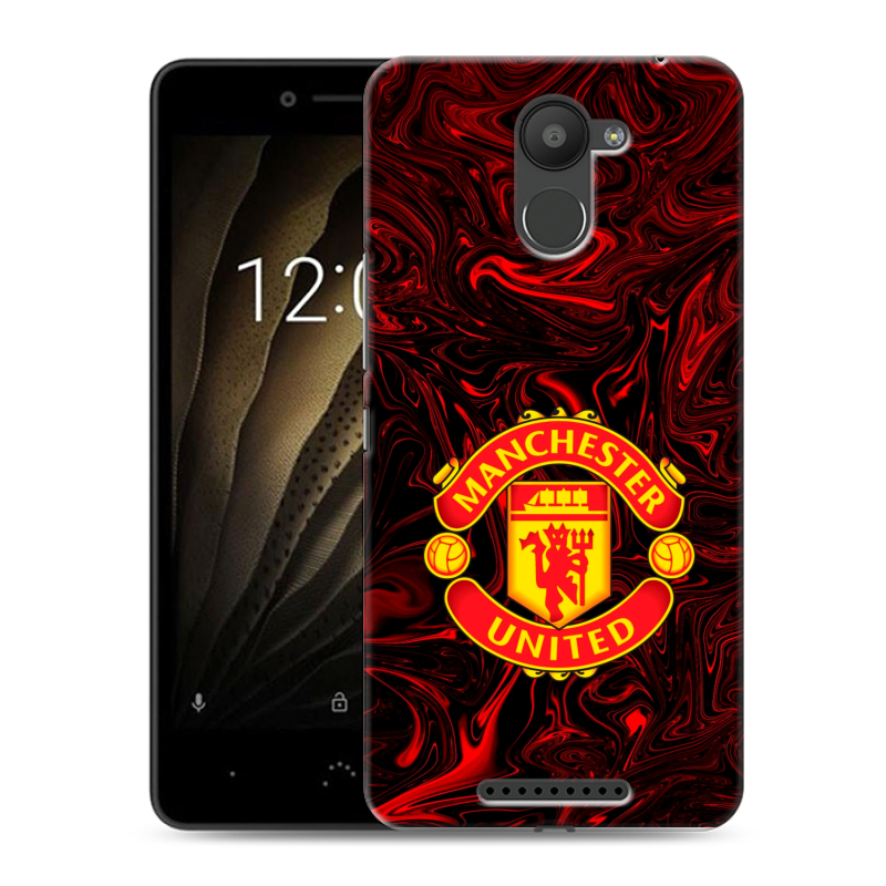 Силиконовый чехол на BQ Aquaris U с принтом Manchester United Силиконовый чехол на BQ Aquaris U с принтом Manchester United