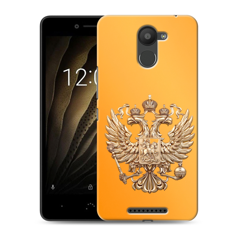 Силиконовый чехол на BQ Aquaris U с принтом Герб Флаг России Силиконовый чехол на BQ Aquaris U с принтом Герб Флаг России