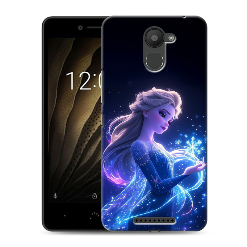 Силиконовый чехол на BQ Aquaris U с принтом Холодное сердце Frozen Силиконовый чехол на BQ Aquaris U с принтом Холодное сердце Frozen