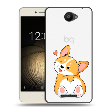 Силиконовый чехол на BQ Aquaris U Lite с принтом Корги Силиконовый чехол на BQ Aquaris U Lite с принтом Корги