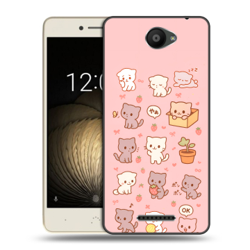 Силиконовый чехол на BQ Aquaris U Lite с принтом Hello Kitty Хелоу Кити