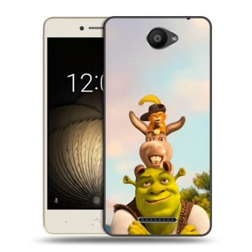 Силиконовый чехол на BQ Aquaris U Lite с принтом Шрек Shrek
