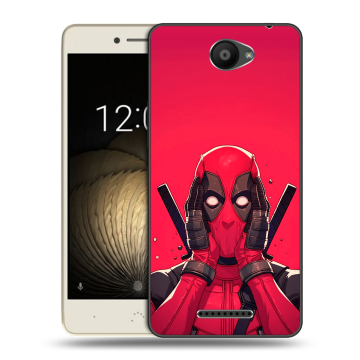 Силиконовый чехол на BQ Aquaris U Lite с принтом Дедпул Deadpool