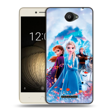 Силиконовый чехол на BQ Aquaris U Lite с принтом Холодное сердце Frozen Силиконовый чехол на BQ Aquaris U Lite с принтом Холодное сердце Frozen