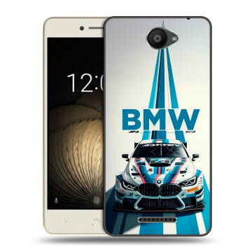 Силиконовый чехол на BQ Aquaris U Lite с принтом БМВ BMW Силиконовый чехол на BQ Aquaris U Lite с принтом БМВ BMW