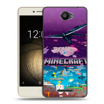 Силиконовый чехол на BQ Aquaris U Lite с принтом Майнкрафт Minecraft Силиконовый чехол на BQ Aquaris U Lite с принтом Майнкрафт Minecraft