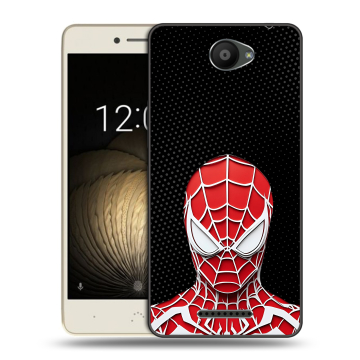 Силиконовый чехол на BQ Aquaris U Lite с принтом человек паук spiderman