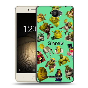 Силиконовый чехол на BQ Aquaris U Lite с принтом Шрек Shrek