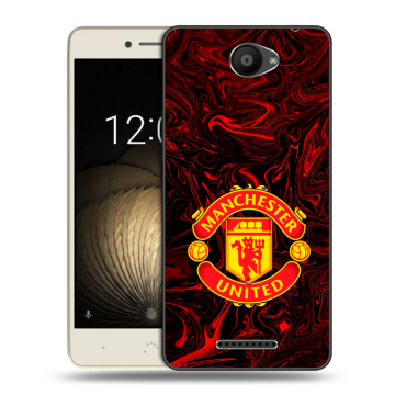 Силиконовый чехол на BQ Aquaris U Lite с принтом Manchester United