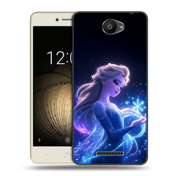 Силиконовый чехол на BQ Aquaris U Lite с принтом Холодное сердце Frozen Силиконовый чехол на BQ Aquaris U Lite с принтом Холодное сердце Frozen