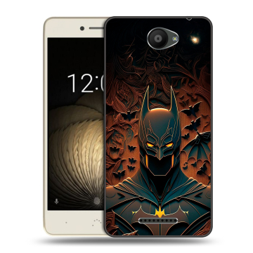 Силиконовый чехол на BQ Aquaris U Lite с принтом Batman Бэтмен