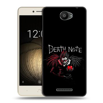 Силиконовый чехол на BQ Aquaris U Lite с принтом Death note Тетрадь смерти