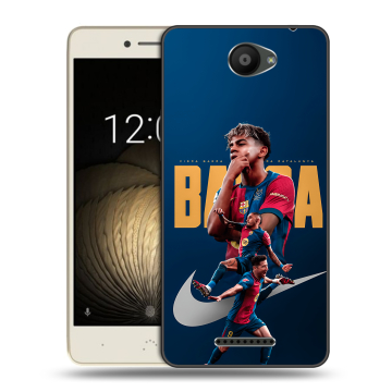 Силиконовый чехол на BQ Aquaris U Lite с принтом Барселона Barca Yamal Силиконовый чехол на BQ Aquaris U Lite с принтом Барселона Barca Yamal