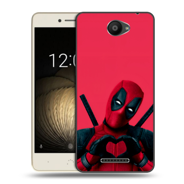 Силиконовый чехол на BQ Aquaris U Lite с принтом Дедпул Deadpool
