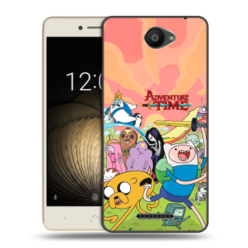 Силиконовый чехол на BQ Aquaris U Lite с принтом Adventure time Время приключений
