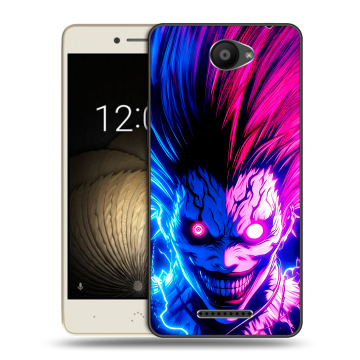Силиконовый чехол на BQ Aquaris U Lite с принтом Death note Тетрадь смерти