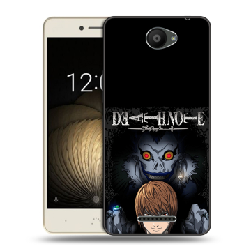 Силиконовый чехол на BQ Aquaris U Lite с принтом Death note Тетрадь смерти