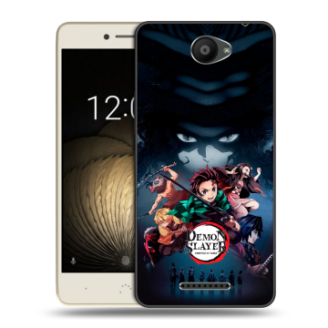 Силиконовый чехол на BQ Aquaris U Lite с принтом Demon Slayer Клинок рассекающий демонов