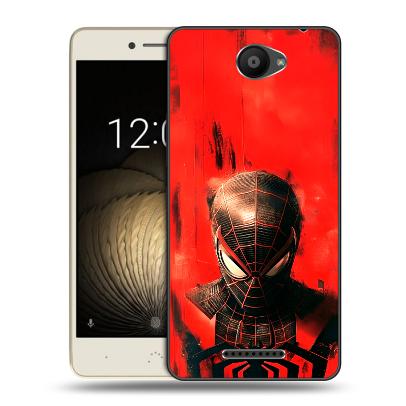 Силиконовый чехол на BQ Aquaris U Lite с принтом человек паук spiderman Силиконовый чехол на BQ Aquaris U Lite с принтом человек паук spiderman