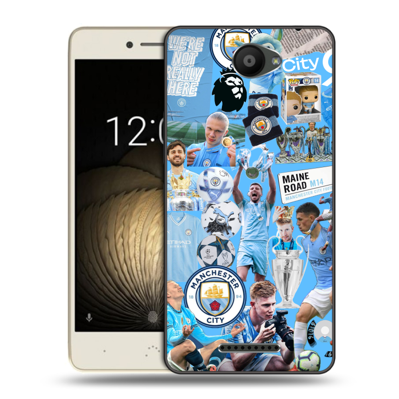 Силиконовый чехол на BQ Aquaris U Lite с принтом Man City Манчестер Сити Силиконовый чехол на BQ Aquaris U Lite с принтом Man City Манчестер Сити