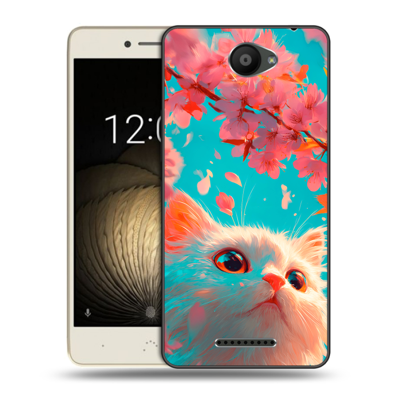 Силиконовый чехол на BQ Aquaris U Lite с принтом Красивый кот Силиконовый чехол на BQ Aquaris U Lite с принтом Красивый кот