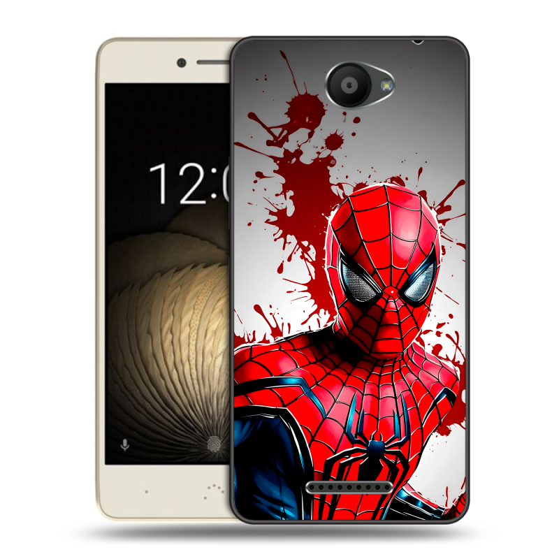 Силиконовый чехол на BQ Aquaris U Lite с принтом Spiderman Человек паук Силиконовый чехол на BQ Aquaris U Lite с принтом Spiderman Человек паук