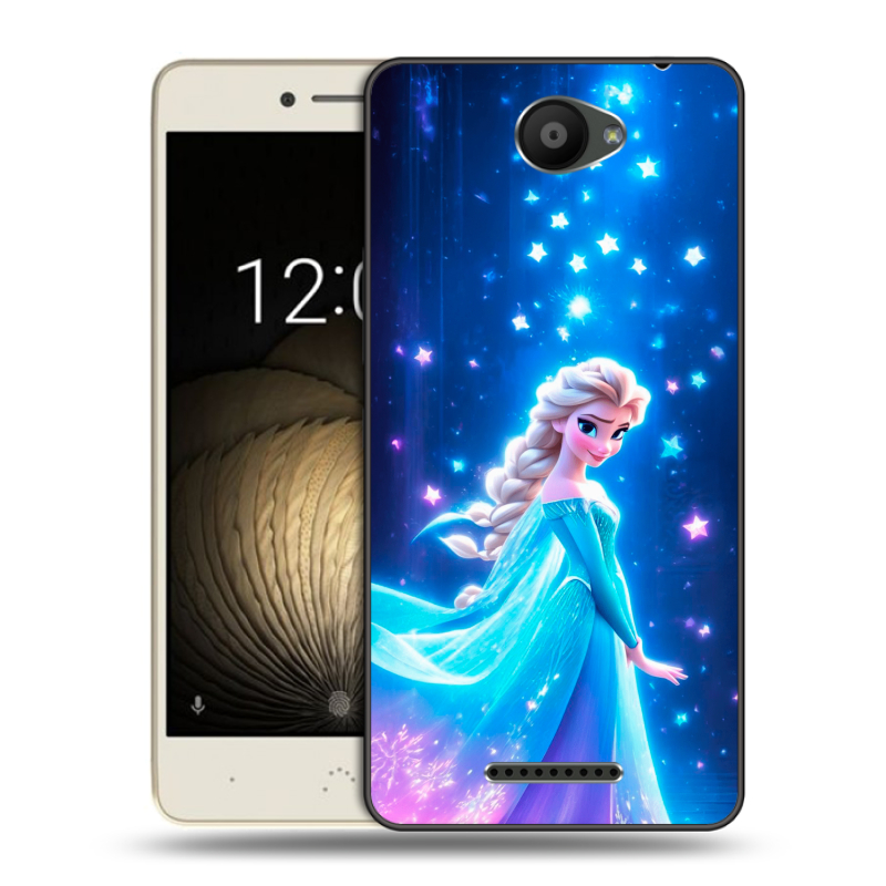 Силиконовый чехол на BQ Aquaris U Lite с принтом Холодное сердце Frozen Силиконовый чехол на BQ Aquaris U Lite с принтом Холодное сердце Frozen