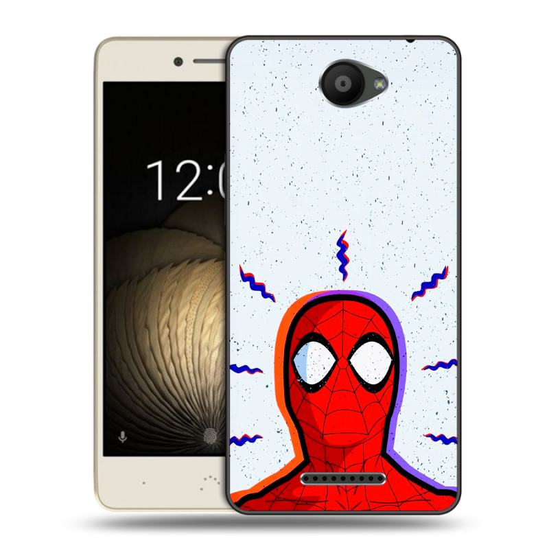 Силиконовый чехол на BQ Aquaris U Lite с принтом Spiderman Человек паук Силиконовый чехол на BQ Aquaris U Lite с принтом Spiderman Человек паук
