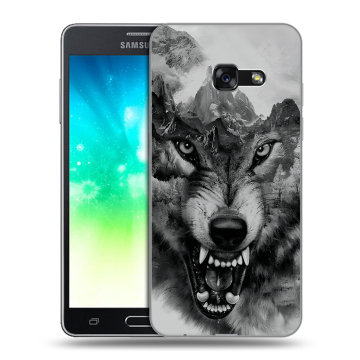 Силиконовый противоударный чехол на Samsung Galaxy A3 (2017) с принтом Волк Силиконовый противоударный чехол на Samsung Galaxy A3 (2017) с принтом Волк