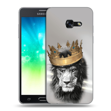 Силиконовый противоударный чехол на Samsung Galaxy A3 (2017) с принтом Лев с короной Силиконовый противоударный чехол на Samsung Galaxy A3 (2017) с принтом Лев с короной