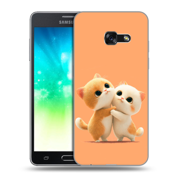 Силиконовый противоударный чехол на Samsung Galaxy A3 (2017) с принтом Милые котики Силиконовый противоударный чехол на Samsung Galaxy A3 (2017) с принтом Милые котики