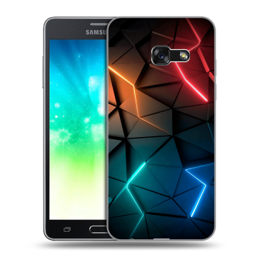 Силиконовый противоударный чехол на Samsung Galaxy A3 (2017) с принтом Абстракция неон Силиконовый противоударный чехол на Samsung Galaxy A3 (2017) с принтом Абстракция неон