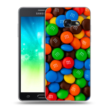 Силиконовый противоударный чехол на Samsung Galaxy A3 (2017) с принтом Конфеты Силиконовый противоударный чехол на Samsung Galaxy A3 (2017) с принтом Конфеты