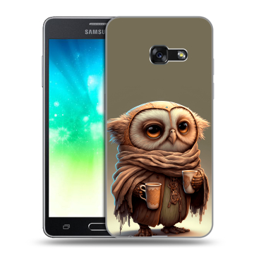 Силиконовый противоударный чехол на Samsung Galaxy A3 (2017) с принтом Сова Силиконовый противоударный чехол на Samsung Galaxy A3 (2017) с принтом Сова