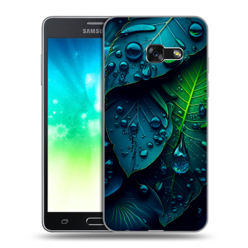 Силиконовый противоударный чехол на Samsung Galaxy A3 (2017) с принтом Листья Силиконовый противоударный чехол на Samsung Galaxy A3 (2017) с принтом Листья