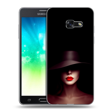 Силиконовый противоударный чехол на Samsung Galaxy A3 (2017) с принтом Девушка в шляпе