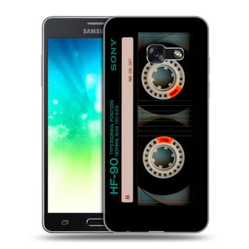 Силиконовый противоударный чехол на Samsung Galaxy A3 (2017) с принтом Кассета