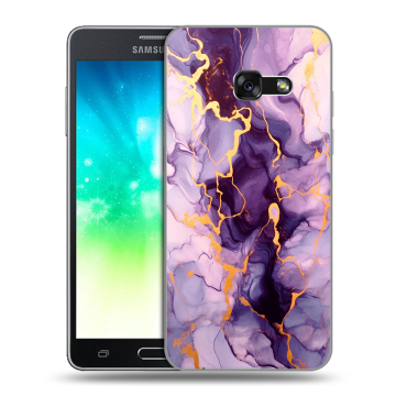 Силиконовый противоударный чехол на Samsung Galaxy A3 (2017) с принтом Мрамор