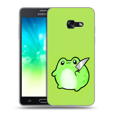 Силиконовый противоударный чехол на Samsung Galaxy A3 (2017) с принтом Лягушенок