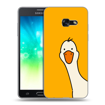 Силиконовый противоударный чехол на Samsung Galaxy A3 (2017) с принтом Утка Силиконовый противоударный чехол на Samsung Galaxy A3 (2017) с принтом Утка