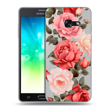 Силиконовый противоударный чехол на Samsung Galaxy A3 (2017) с принтом Розы Силиконовый противоударный чехол на Samsung Galaxy A3 (2017) с принтом Розы