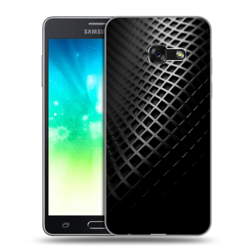 Силиконовый противоударный чехол на Samsung Galaxy A3 (2017) с принтом Текстура металла