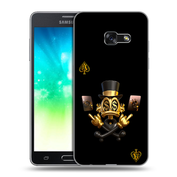 Силиконовый противоударный чехол на Samsung Galaxy A3 (2017) с принтом Золотой скрудж макдак