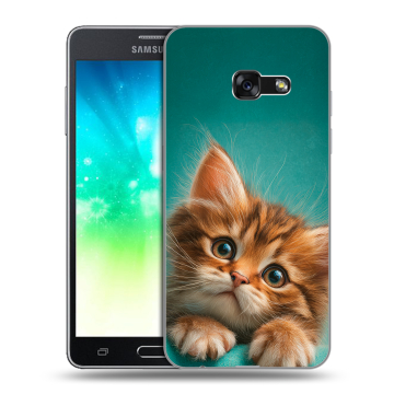 Силиконовый противоударный чехол на Samsung Galaxy A3 (2017) с принтом котенок