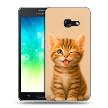 Силиконовый противоударный чехол на Samsung Galaxy A3 (2017) с принтом котенок