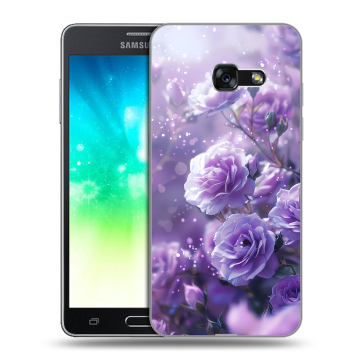Силиконовый противоударный чехол на Samsung Galaxy A3 (2017) с принтом Розы цветы