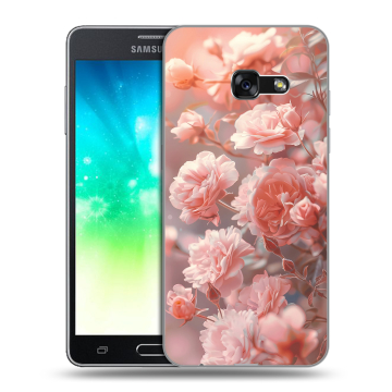 Силиконовый противоударный чехол на Samsung Galaxy A3 (2017) с принтом Розовые розы Силиконовый противоударный чехол на Samsung Galaxy A3 (2017) с принтом Розовые розы